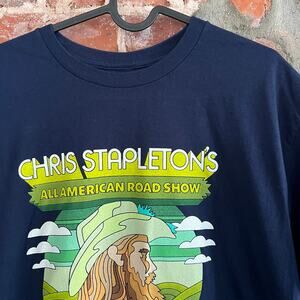 Chris Stapleton 2023 Tour Men's Navy T-Shirt L 20x28